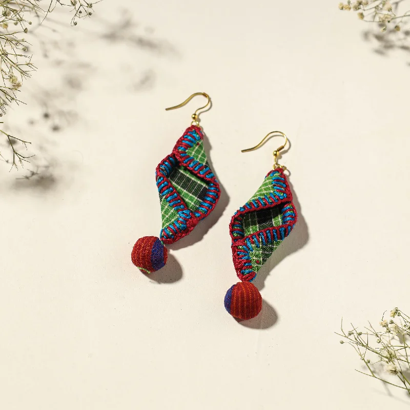 High-Quality Gemstone Jewelry For Special Occasions Handcrafted Gamcha Fabart Beadwork Earrings by Rangila Dhaga