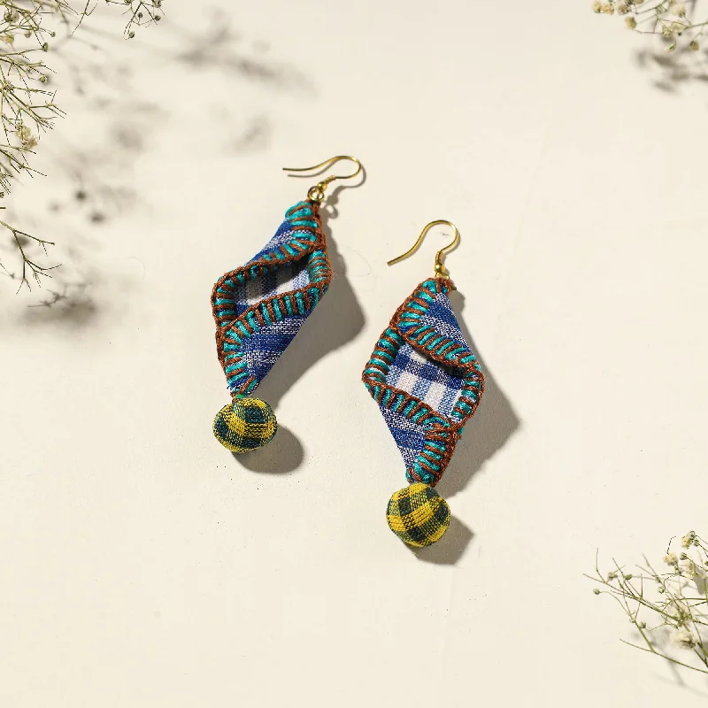 Affordable Glamour – Must-Have Jewelry At Special Rates Handcrafted Gamcha Fabart Beadwork Earrings by Rangila Dhaga