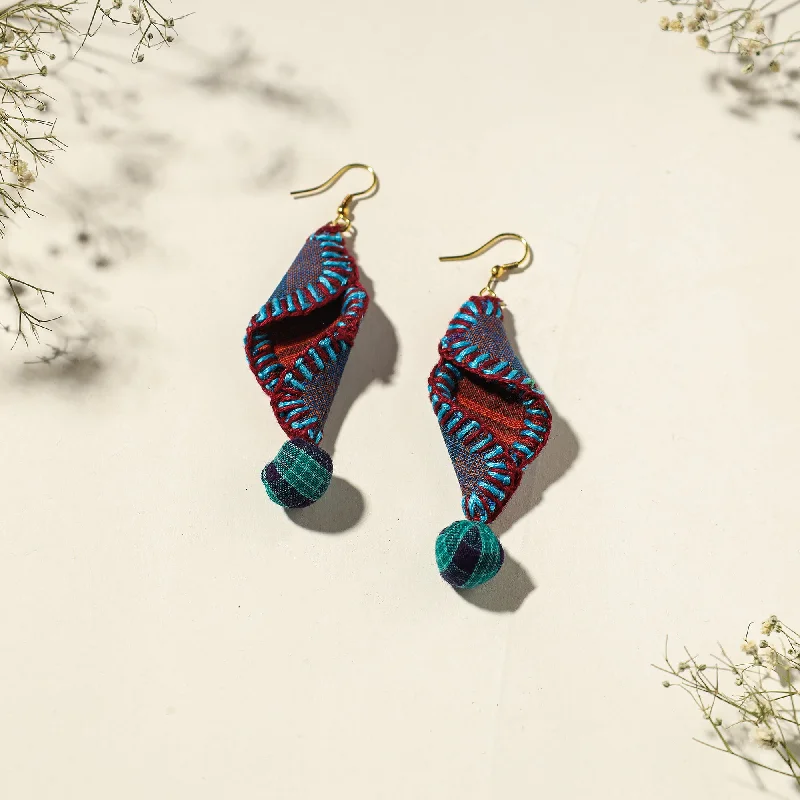 Must-Have Jewelry At Irresistible Discounts Handcrafted Gamcha Fabart Beadwork Earrings by Rangila Dhaga