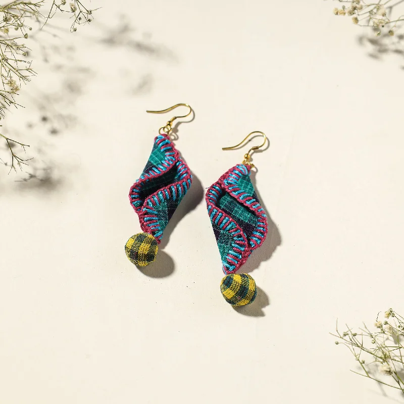Jewelry Clearance Event – Stock Up Before It's Over Handcrafted Gamcha Fabart Beadwork Earrings by Rangila Dhaga