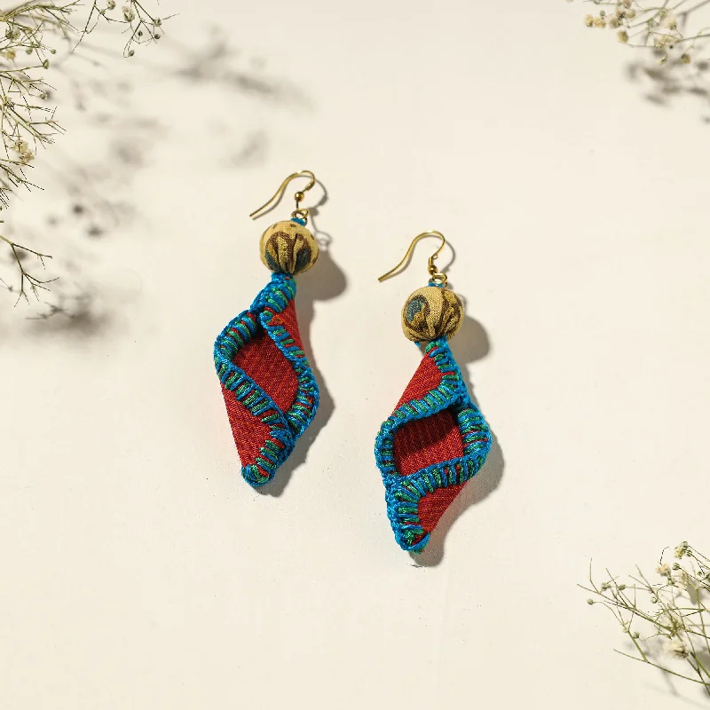 Don't Miss Out On Bestselling Jewelry At Special Prices Handcrafted Gamcha Fabart Beadwork Earrings by Rangila Dhaga