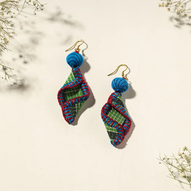Jewelry Flash Sale – Stylish Designs At Unbeatable Rates Handcrafted Gamcha Fabart Beadwork Earrings by Rangila Dhaga