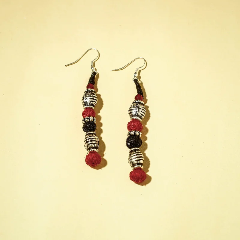 Jewelry Clearance Event – Stock Up Before It's Over Handcrafted Patwa Threadwork Earrings with Metal Beads