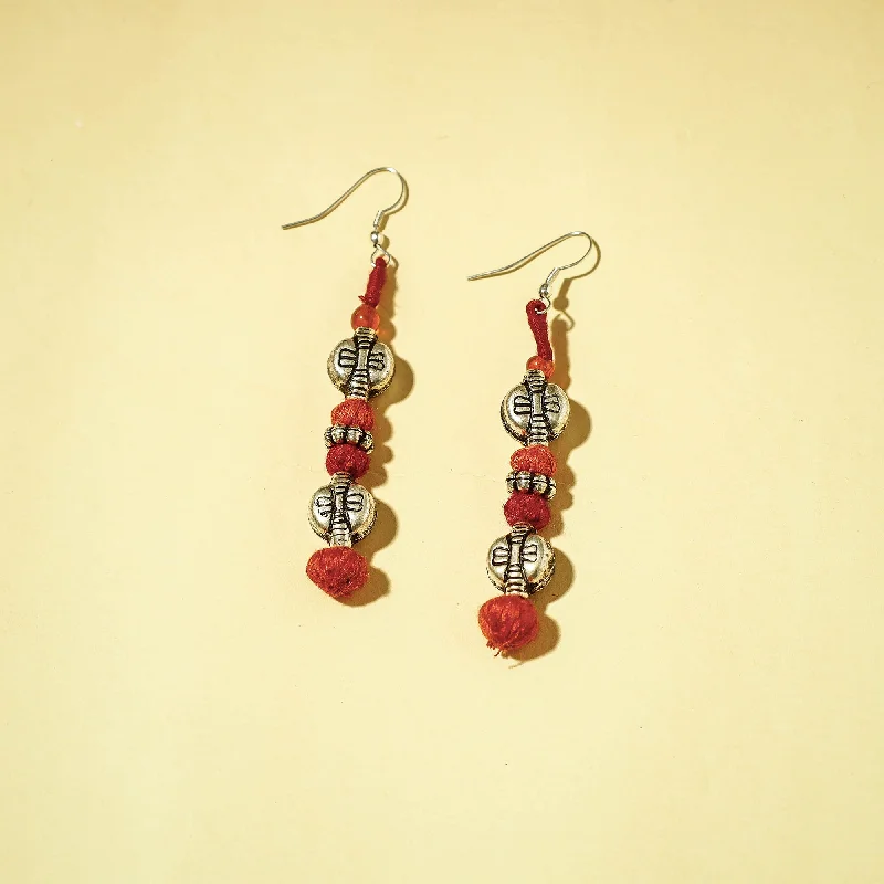 Don't Miss Out On Bestselling Jewelry At Special Prices Handcrafted Patwa Threadwork Earrings with Metal Beads