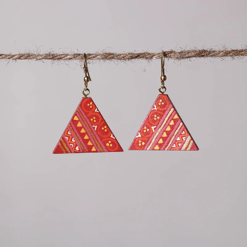 Miniature Handpainted Wooden Earrings