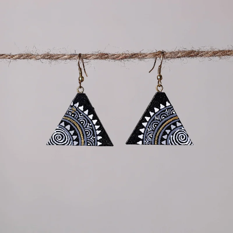 Miniature Handpainted Wooden Earrings