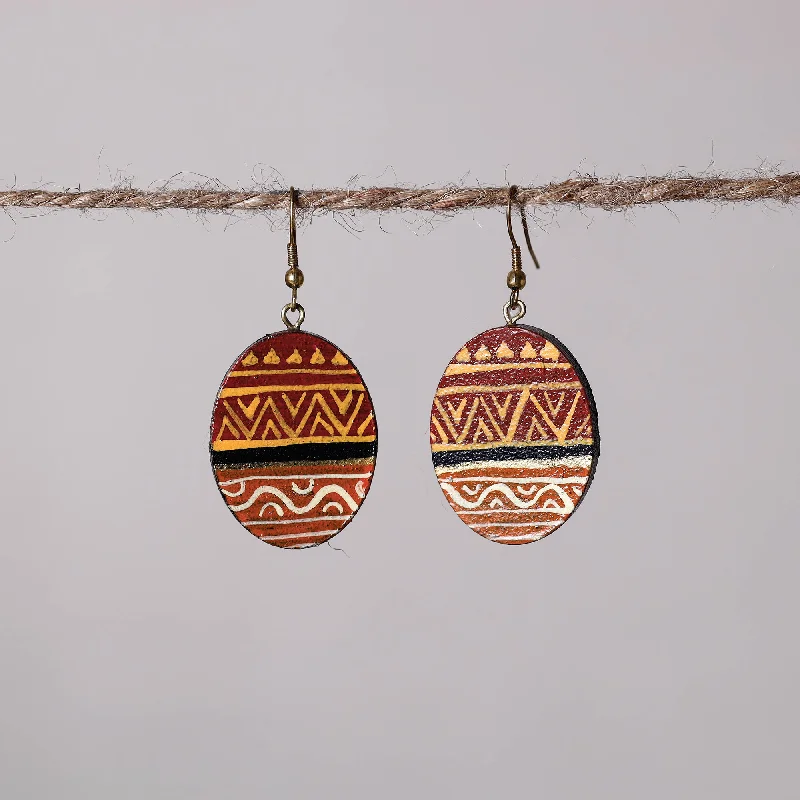 Miniature Handpainted Wooden Earrings