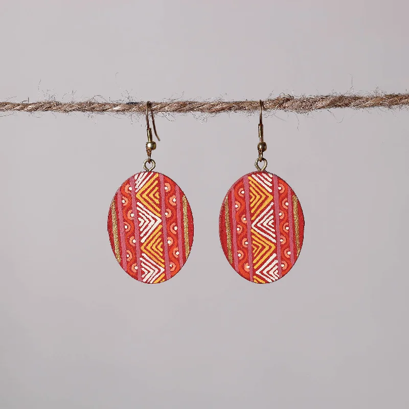 Miniature Handpainted Wooden Earrings