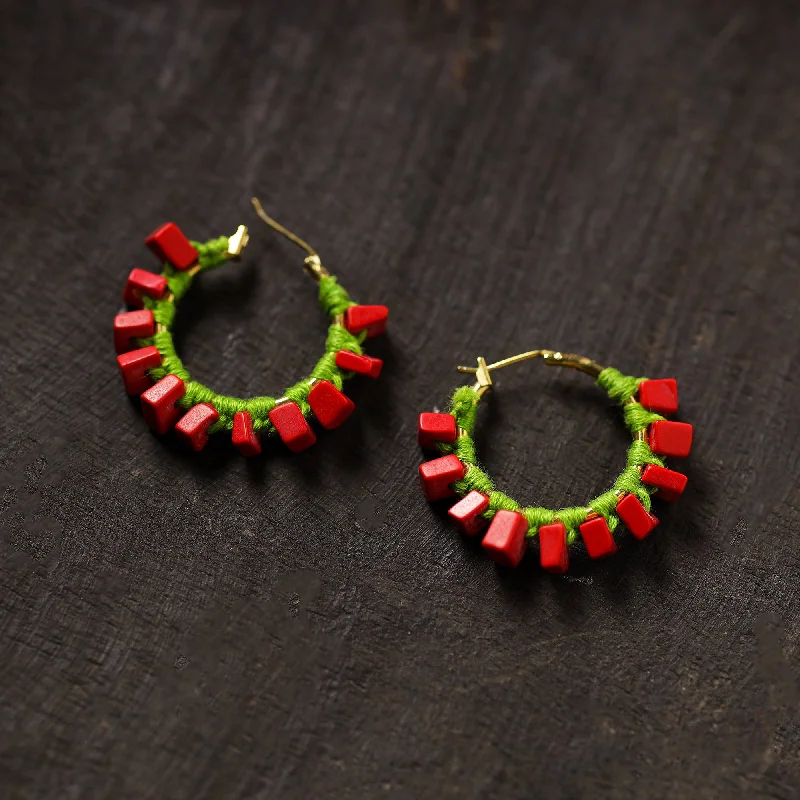Unmissable Discounts On Timeless Jewelry Pieces Radhika Handmade Thread & Stone Work Earrings 15