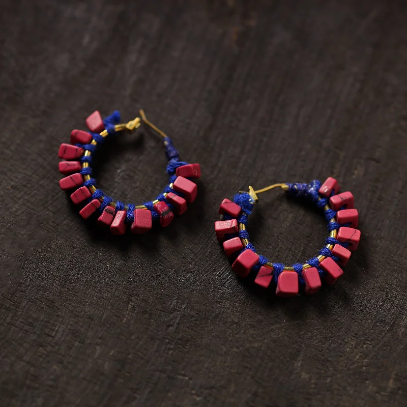 Elegant Jewelry, Exclusive Prices – Shop Now Ananya Handmade Thread & Stone Work Earrings 17