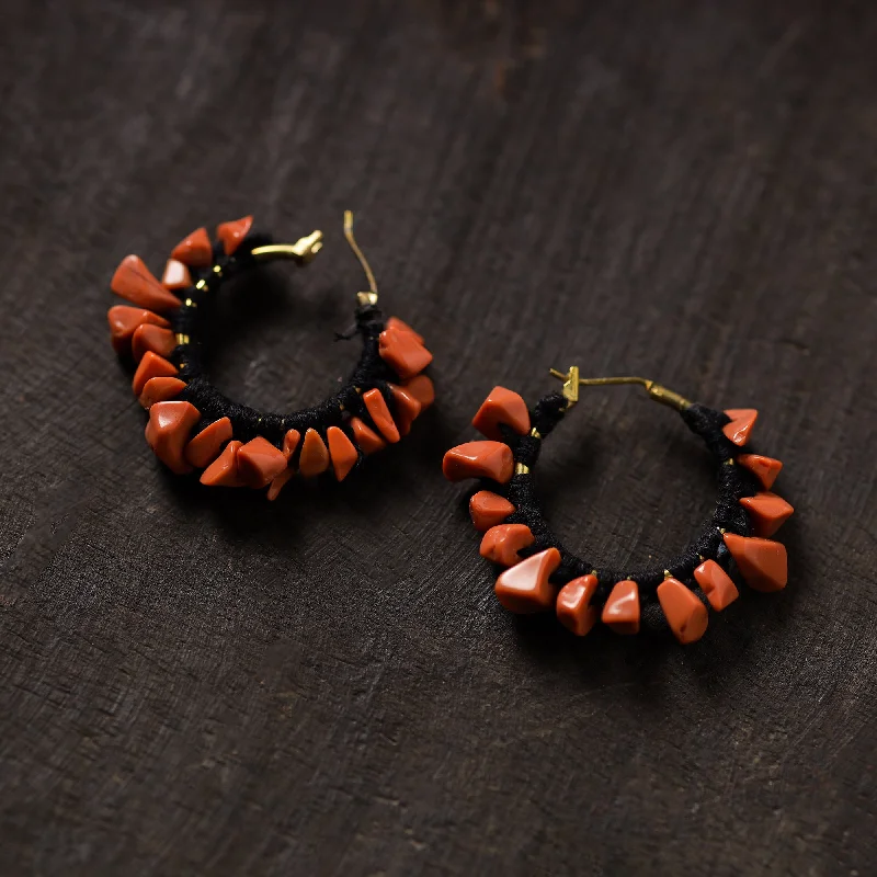 Waterproof Stainless Steel Jewelry For Lasting Beauty Priya Handmade Thread & Stone Work Earrings 04