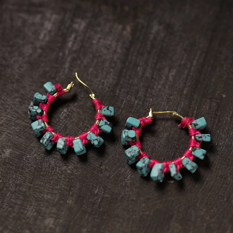 Bohemian-Inspired Jewelry For Free-Spirited Fashion Afreen Handmade Thread & Stone Work Earrings 09