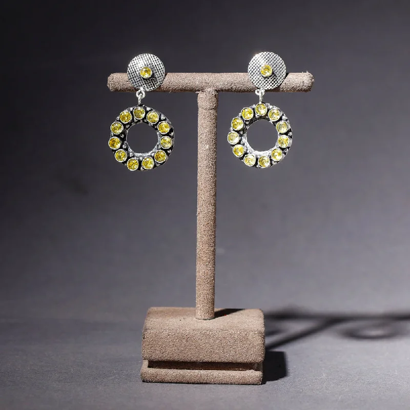 Get The Jewelry You Love At A Price You Love Antique Finish Oxidised German Silver Stone Earrings