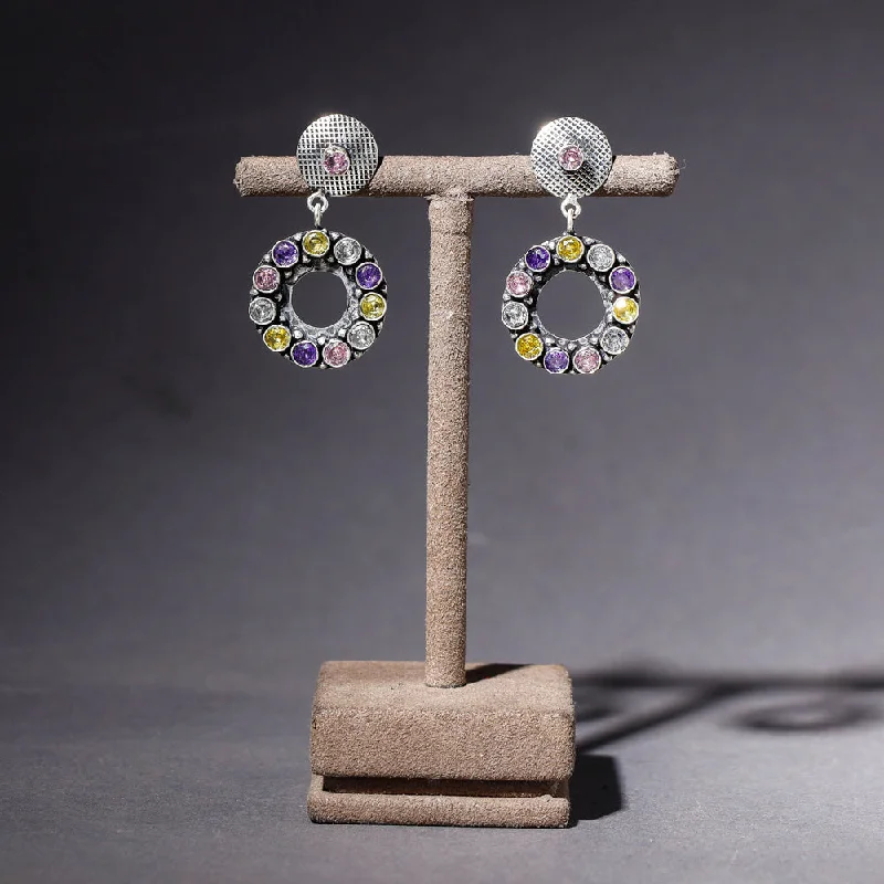 Affordable Elegance – Special Jewelry Sale Now Live Antique Finish Oxidised German Silver Stone Earrings