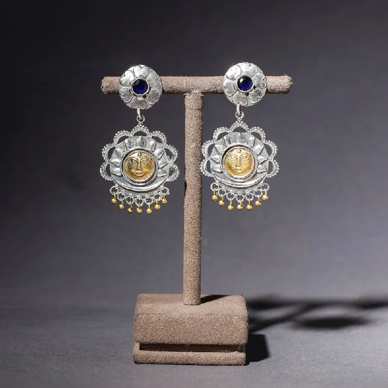 Accessorize For Less – Luxury Jewelry At Affordable Prices Oxidised Antique Finish Dual Tone Stone GS Earrings