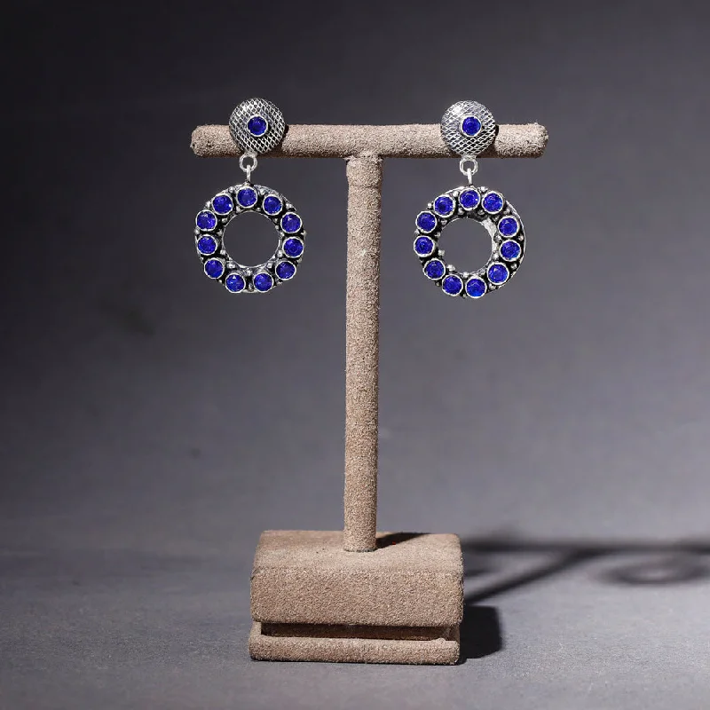 Premium Jewelry, Premium Discounts – Act Fast Antique Finish Oxidised German Silver Stone Earrings