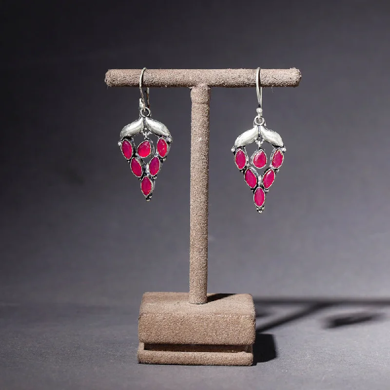 Final Call For Exquisite Jewelry At Reduced Rates Antique Finish Oxidised German Silver Stone Earrings