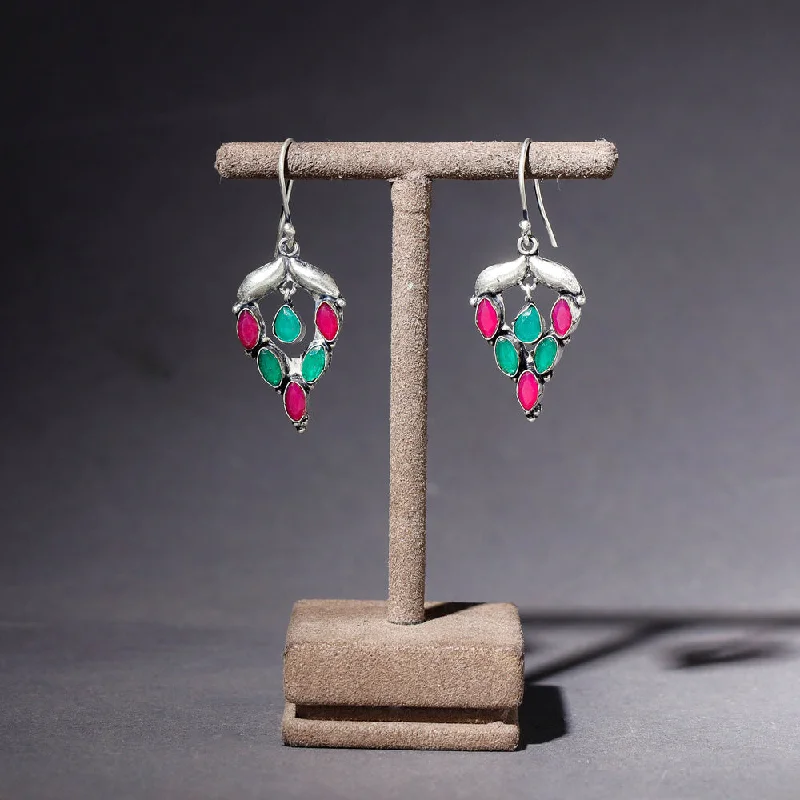Luxury Meets Affordability – Jewelry Sale Live Now Antique Finish Oxidised German Silver Stone Earrings