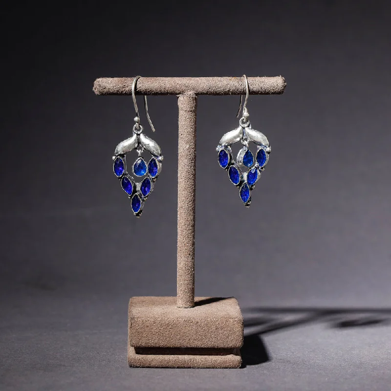 Exclusive Gemstone Jewelry Markdowns – Shop Now Antique Finish Oxidised German Silver Stone Earrings