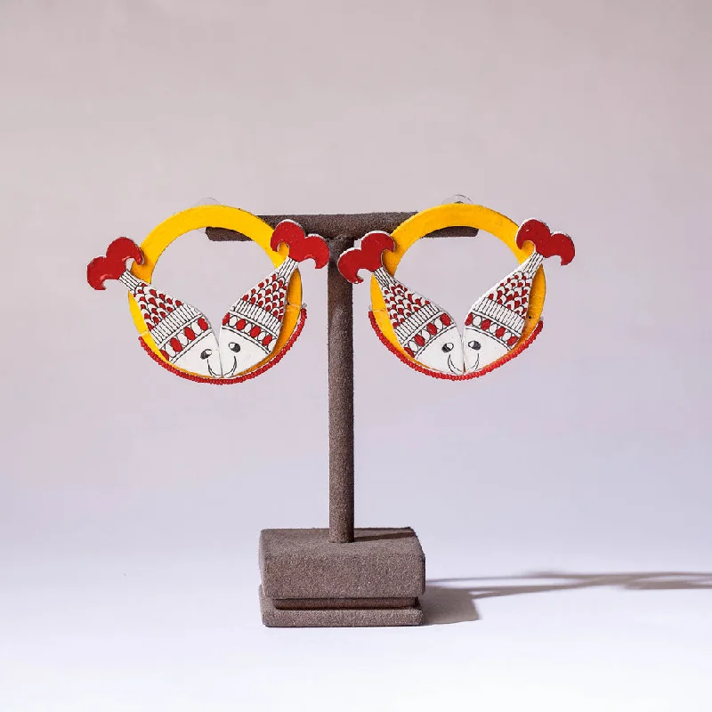 Sparkle For Less – Shop Jewelry Deals Now Jalpari - Madhubani Handpainted Wooden Earrings