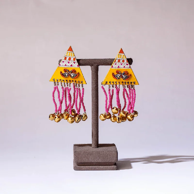 Get The Sparkle You Love At Prices You Adore Meraki - Madhubani Handpainted Wooden Earrings