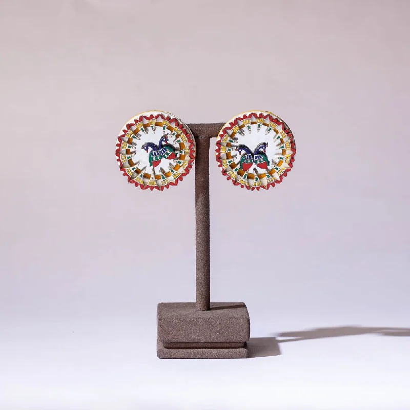 Accessorize For Less – Luxury Jewelry At Affordable Prices Morni - Madhubani Handpainted Wooden Earrings