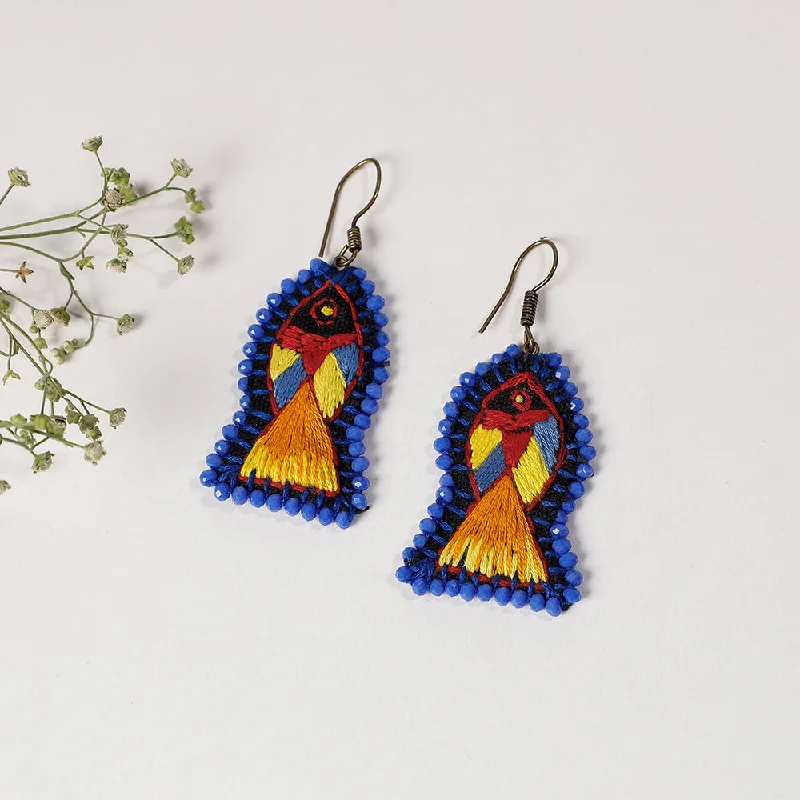 Luxury Jewelry Sale – Elegant Styles At Unbeatable Prices Hand Embroidery Fabart Beadwork Earrings by Rangila Dhaga