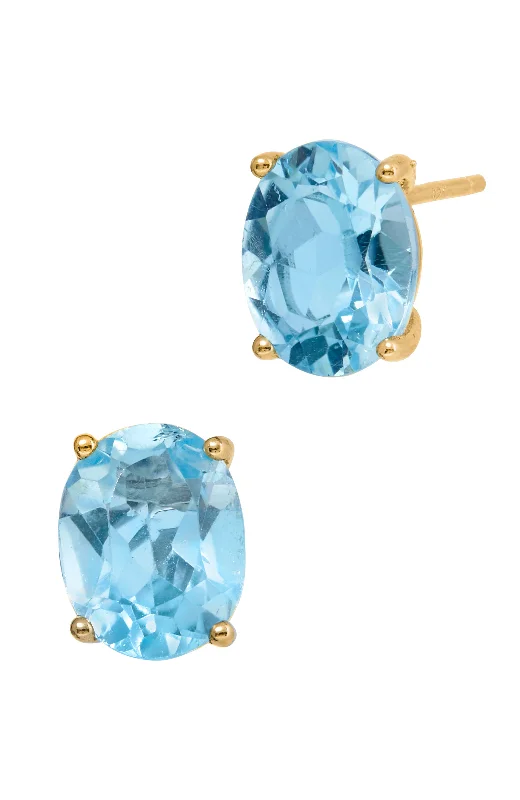 Celebrate Every Occasion With Sparkling Savings 9X7 Oval Genuine Gemstone Basket Set Stud Earrings