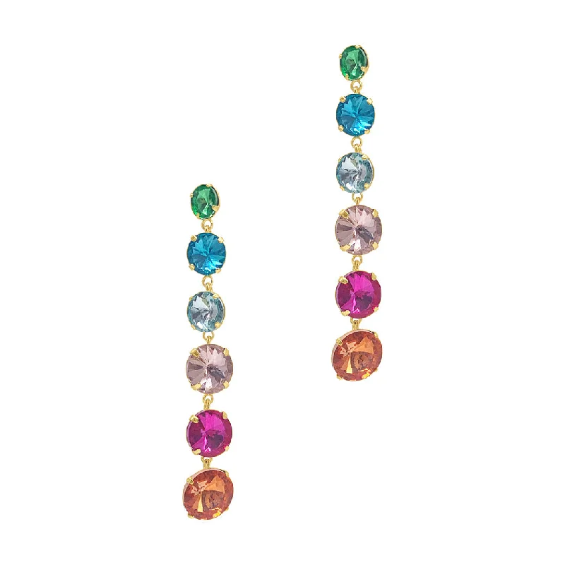 Exclusive Jewelry Sale – Sparkle For Less Adornia Multicolor Drop Earrings gold