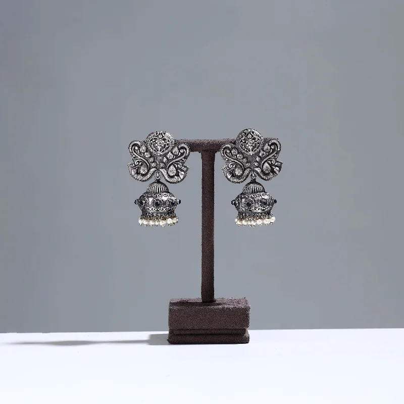 Elegant Rose Gold Jewelry For A Stylish Touch Antique Finish Oxidised German Silver Earrings 39