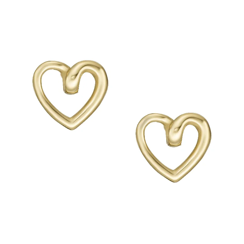 Fossil Women's Gold-Tone Stainless Steel Stud Earrings