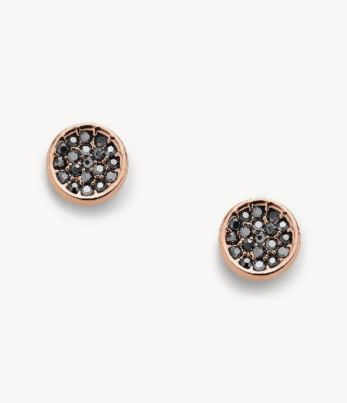 Unmissable Jewelry Clearance – Final Reductions Fossil Women's Rose Gold-Tone Brass Stud Earrings