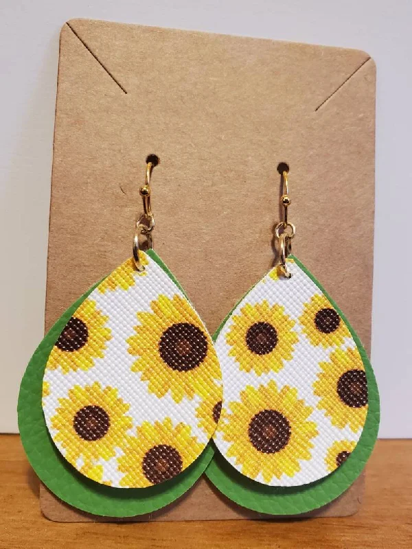 Unlock Unbeatable Jewelry Deals Before They’Re Gone Green Sunflower Tear Drop Earrings
