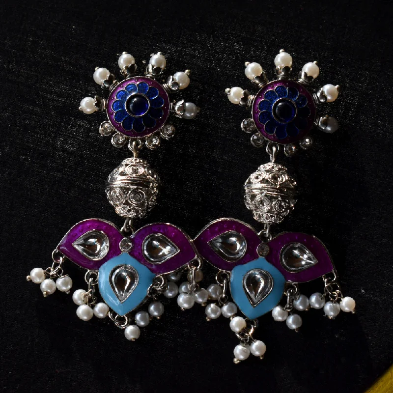 Trending Jewelry Now Available At Exclusive Prices Bindurekha German Silver Meenakari Studs