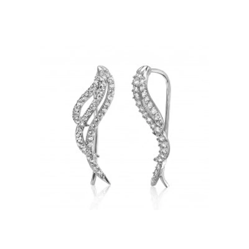 Trending Jewelry Now Available At Exclusive Prices Adornia  Crystal Wing Climber Earrings silver