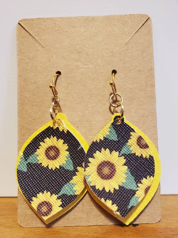 Don't Miss These Dazzling Jewelry Discounts Sunflower Earrings -Yellow