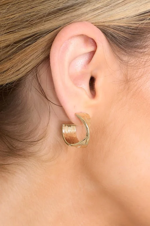 Too Divine Gold Hoop Earrings