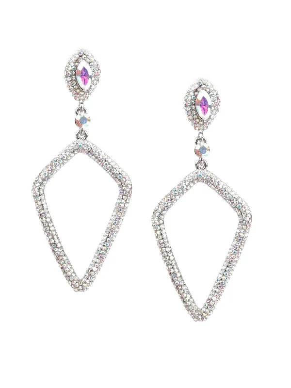 Odette Women White Teardrop Earrings