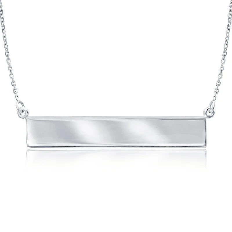 Must-Have Jewelry At Irresistible Discounts Engraveable 14 Karat Gold Bar Necklace