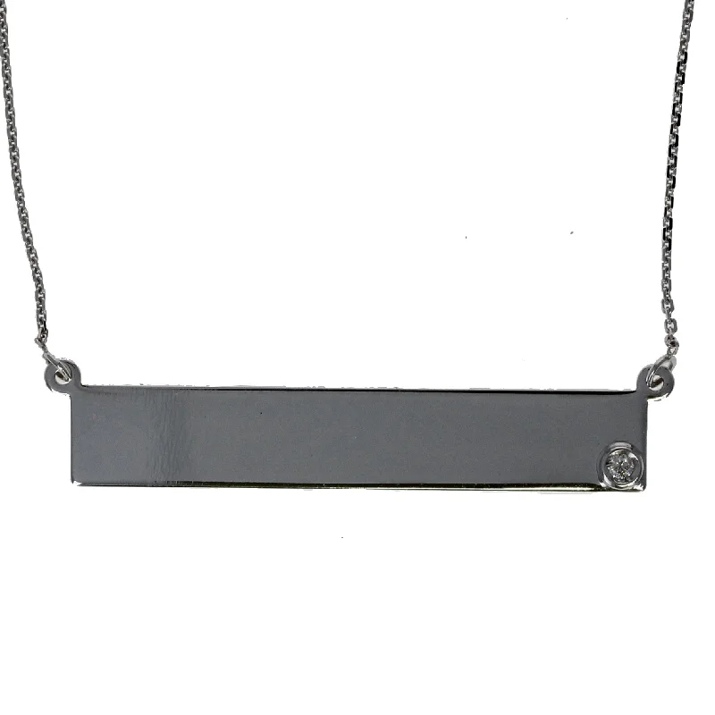 Shine Without Limits – Jewelry Sale Happening Now Engraveable 14 Karat Gold Bar Necklace