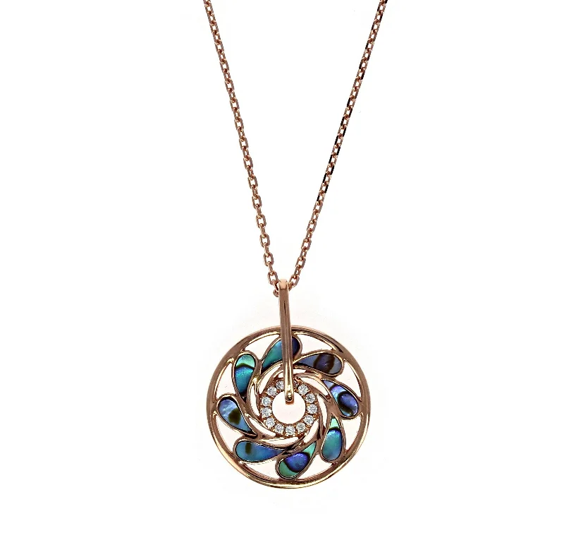 Limited-Stock Jewelry Sale – Shop Before It's Gone Round Spinning Abalone Gold Pendant