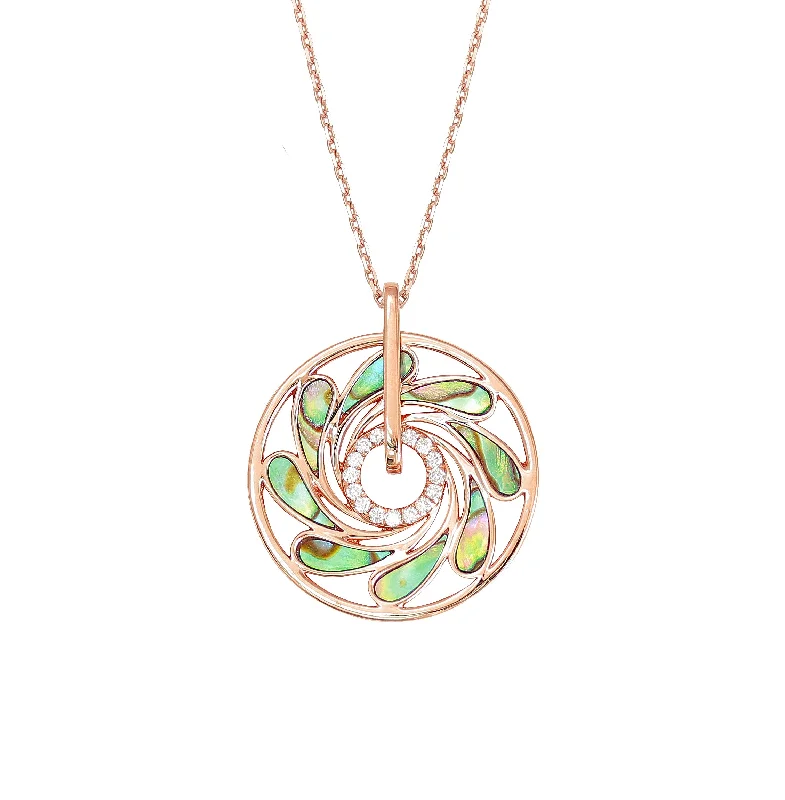 Personalized Jewelry Sale – Unique Gifts At Low Prices Round Spinning Abalone Pendant