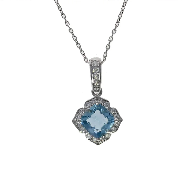 Jewelry Clearance – Final Chance To Save Big Cushion Aquamarine Pendant