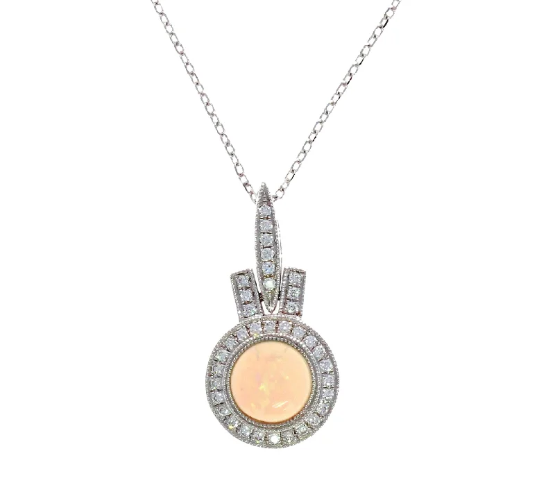 Huge Markdowns On Premium Jewelry Styles Opal Diamond Pendant