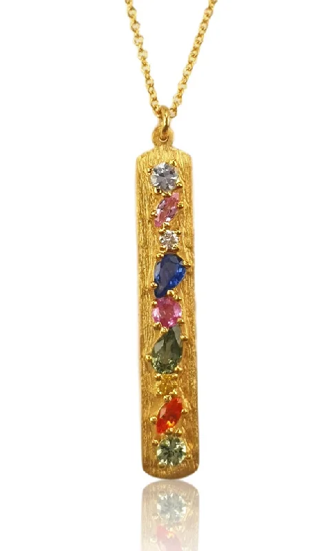 Grab Stylish Jewelry Before The Sale Ends Chunky Color Sapphire Gold Necklace