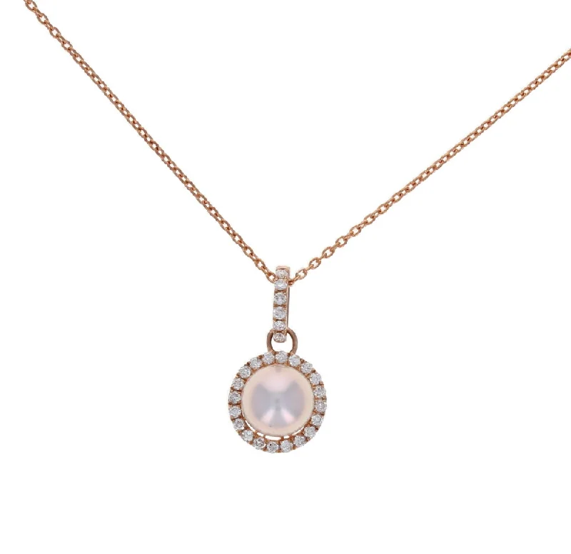 Last Chance To Grab Your Favorite Jewelry At A Discount Rose Gold Diamond Pink Pearl Pendant