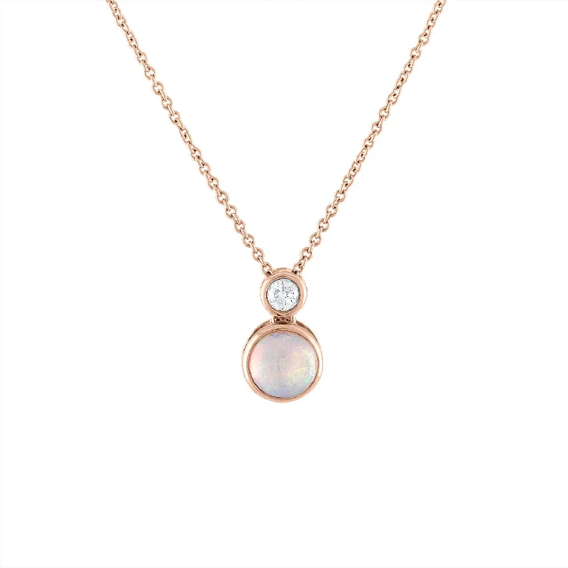 Bestselling Jewelry At Special Promotional Rates Two Stone Opal Diamond Pendant