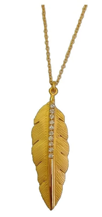 Flash Sale On Stunning Jewelry – Don't Miss Out Gold and Diamond Feather Necklace