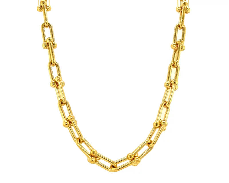 Affordable Glamour – Premium Jewelry For Less Large "HARDWARE" Gold Plated Necklace