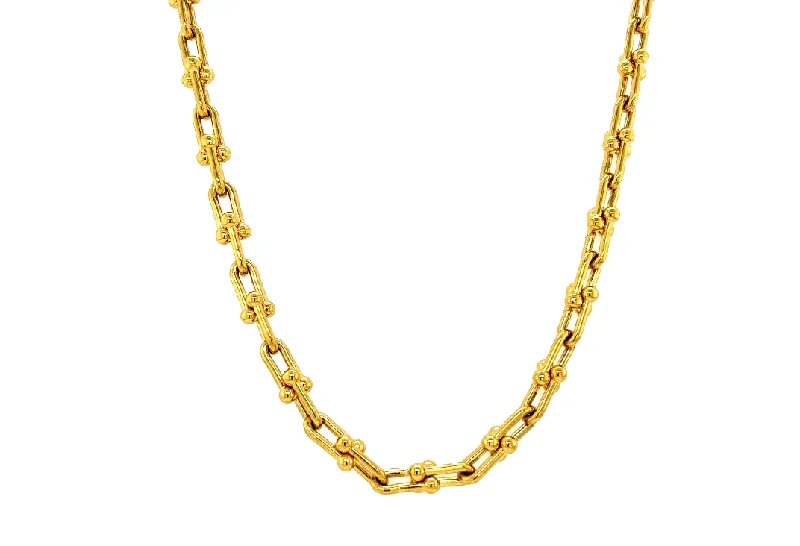 Unlock Unbeatable Jewelry Deals Before They’Re Gone Small "HARDWARE" Gold Plated Necklace